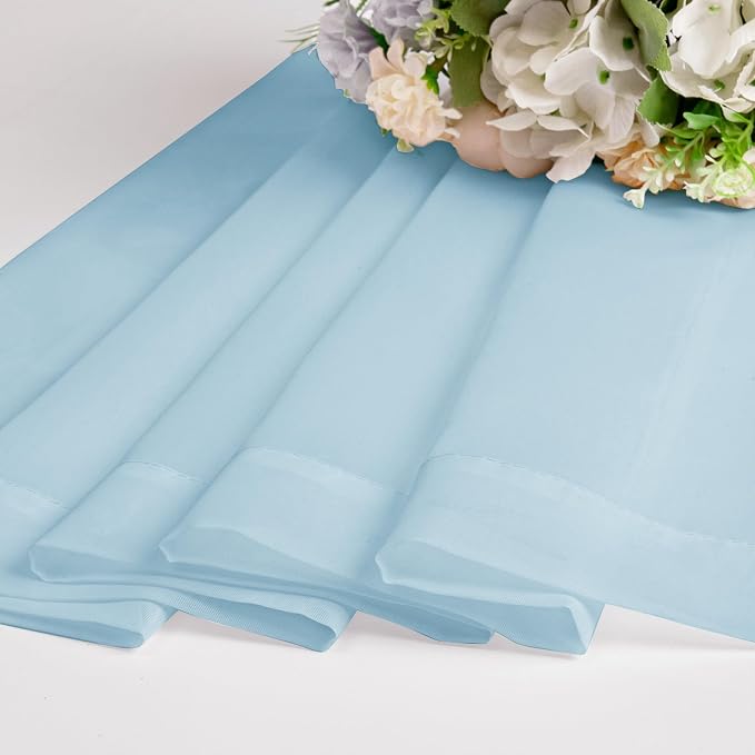 Sheer Curtains 96 inches Long for Bedroom Living Room, Solid Light Filtering - Image 7