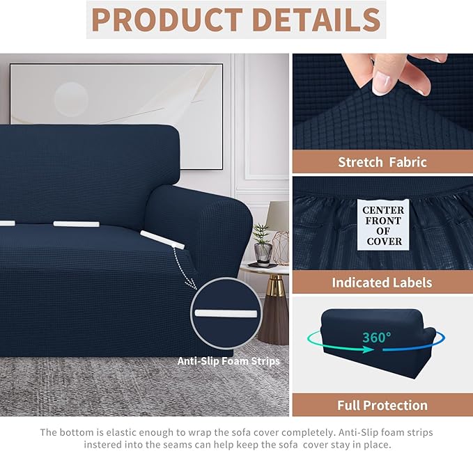 Easy-Going 100% Waterproof Couch Cover, 3 Cushion Couch Slipcover - Image 4