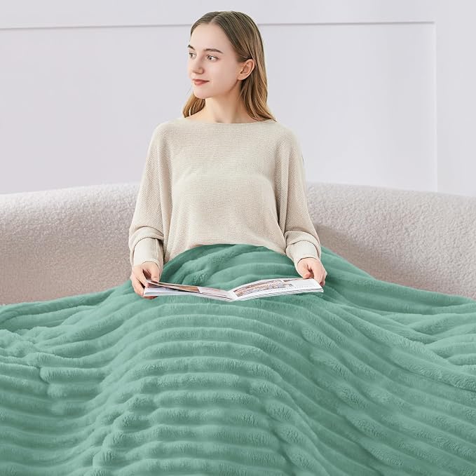 BEDELITE Ribbed Twin Blanket for Couch & Bed, Warm Yet Lightweight, Ribbed - Image 3
