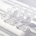 Clear Candlestick Holders 12PCS Ribbed Glass Taper Candle Holders for Tealight Stick Candles Table Centerpieces Thanksgiving Christmas Indoor and Outdoor Decorations