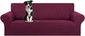 Stretch Oversized Couch Covers for Sofa Slipcover, Wine | 1-Piece Washable Sofa by KEKUOU