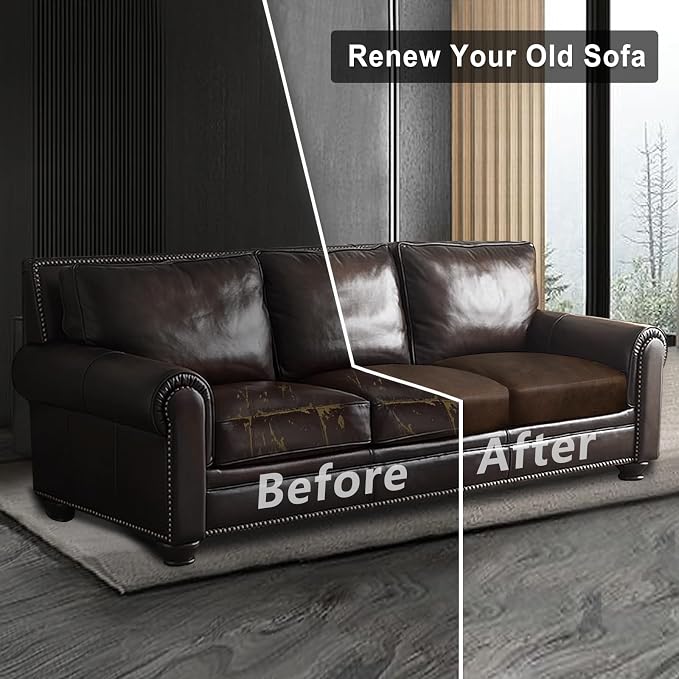 ANARACHON Leather Look Couch Cushion Covers Sofa Seat Slipcovers Sets Couches - Image 7