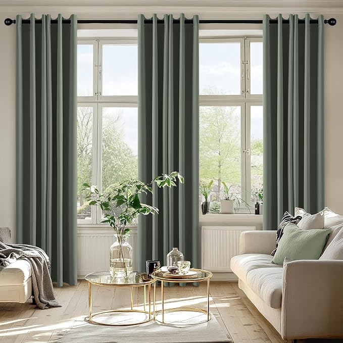 MIULEE Blackout Curtains for Bedroom 2 Panel 40 x 72 Inch Long Dark Mallard | - Image 6