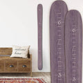 Headwaters Studio Personalized Ski Growth Chart - Wooden Growth Chart for Kids Room & Home Decor, Ski-Themed Wall Decor, Personalized Wooden Ski Ruler Warm Gray- 58"" x 4.5""