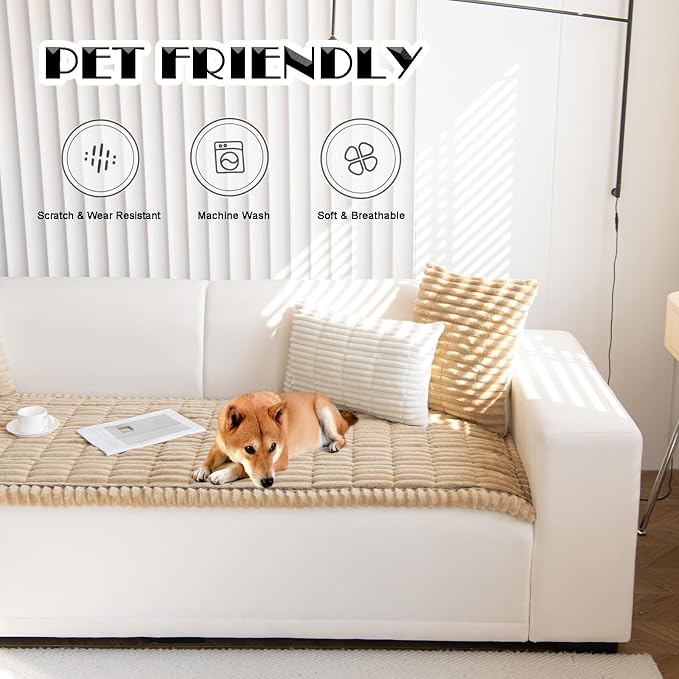 ZQFFB Couch Cover for Dogs Washable Non-Slip Pet Friendly Sofa Protector | - Image 2