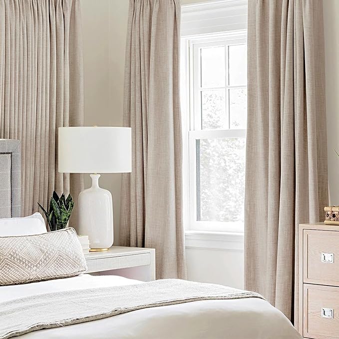 MIULEE 100% Blackout Linen Curtains - Image 2