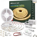 Led Strip Lights 65.6ft Warm White Dimmable Led Light Strip Flexible Rope Lights Kits with 24v Etl Power Supply, Adhesive Clips, Dimmer Switch and Connectors for Indoor Decor