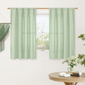 Light Green 48 Inch Length Linen Curtains by LAMIT