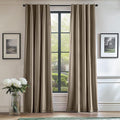 Lazzzy Velvet Blackout Curtains Thermal Insulated Room Window Drapes Super Soft Luxury Curtains for Living Room Bedroom Rod Pocket 2 Panels, Light Taupe, 52" W x 90" L