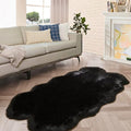 ORINOVA Black Shag Faux Fur 4x6 Area Rugs by ORINOVA