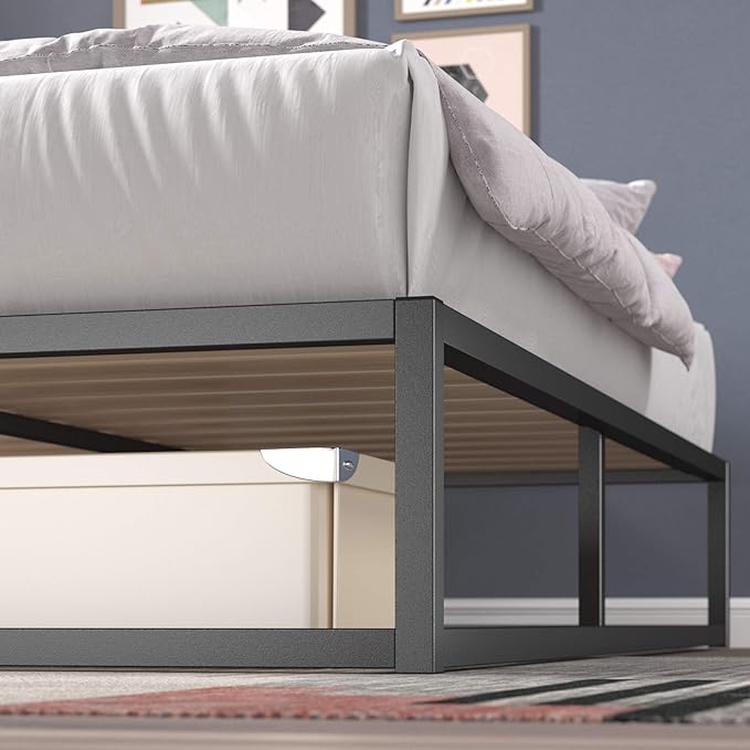ZINUS Joseph Metal Platforma Bed Frame, Mattress Foundation, Wood Slat Support, No Box Spring Needed, Sturdy Steel Structure, Twin