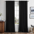 MIULEE 100% Blackout Linen Curtains by MIULEE
