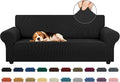 Stretch Couch Covers for Sofa, 3 Cushion Couch Slipcover, Elastic Bottom for by KEKUOU