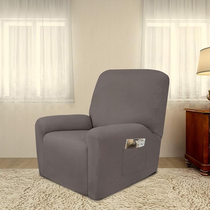 PureFit Stretc Recliner Chair Covers Fleece Soft Couch Covers - Image 2
