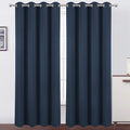 Navy Blue Blackout Curtains 52 x 84 inch/Set of 2 Curtain Panels Room Darkening by Lemomo