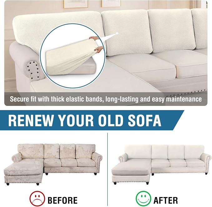 H.VERSAILTEX Backrest Cushion Covers Sectional Couch Back Cushion Covers - Image 5