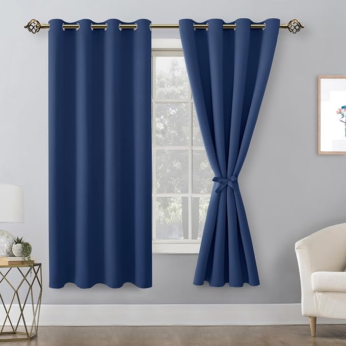 Blackout Curtains for Bedroom, 52 x 63 Inches Length, Window Curtains for - Image 8