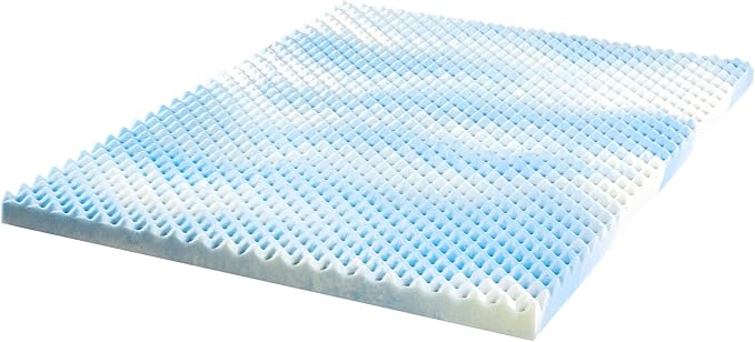 ZINUS 3 Inch Swirl Gel Cooling Memory Foam Mattress Topper, Smaller, More Convenient WonderBox Packaging, Cooling, Airflow Design, CertiPUR-US Certified, Twin
