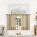 Semi Sheer Linen Curtains 36 Inch Length by LAMIT