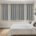 MIULEE 4 Panels Set Light Grey Blackout Curtains 63 Inch Length Bedroom | by MIULEE