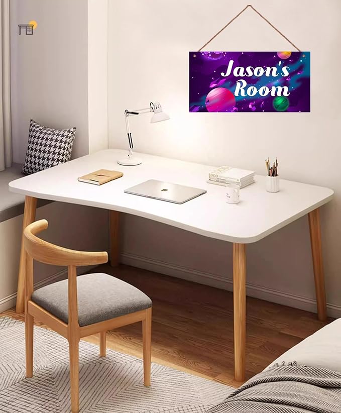 Personalized Stars Sign Customized Galaxy Signs Wall Art Decoration Exquisite Decorative Signs for Girls Bedroom Door Decor For Kids Room Outer Space Themed Nursery Decor For Boys Room
