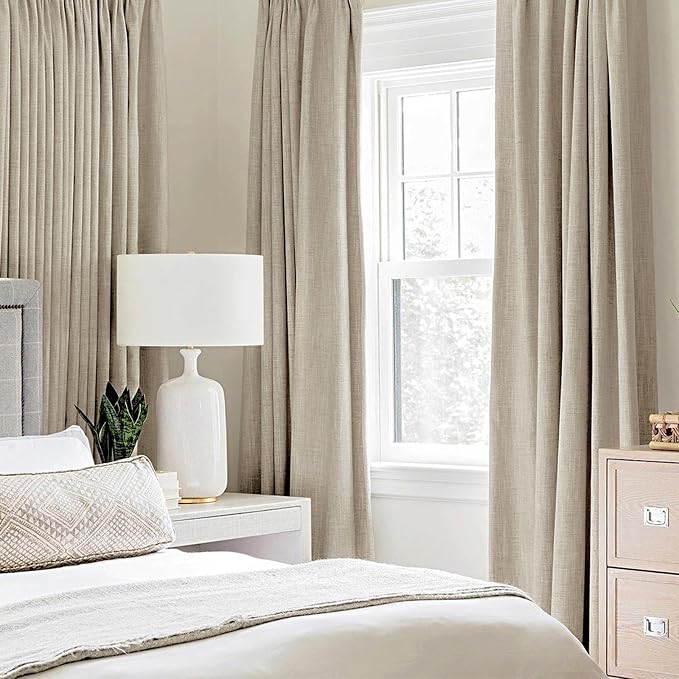MIULEE 100% Blackout Linen Curtains - Image 2
