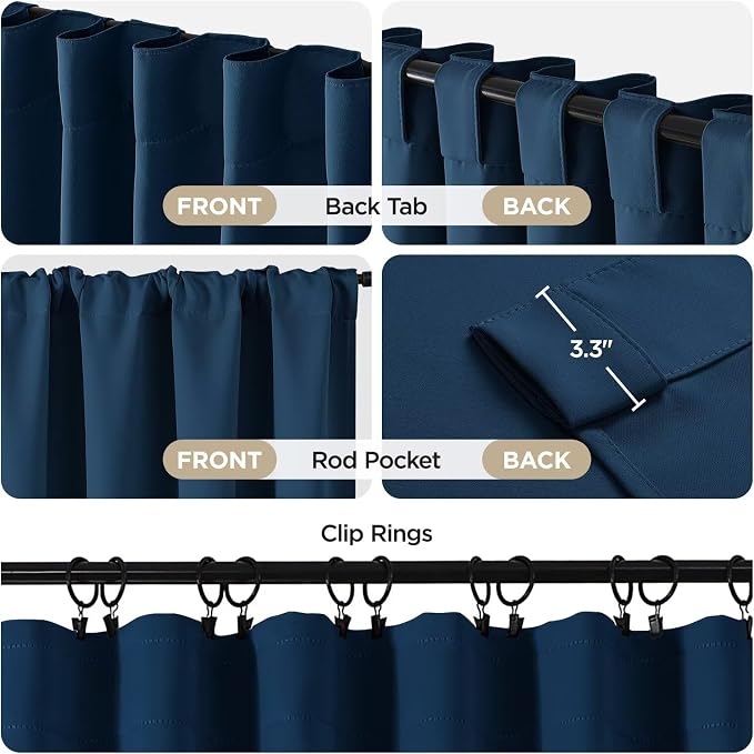 Joydeco 90 Inch Blackout Curtains - Image 3