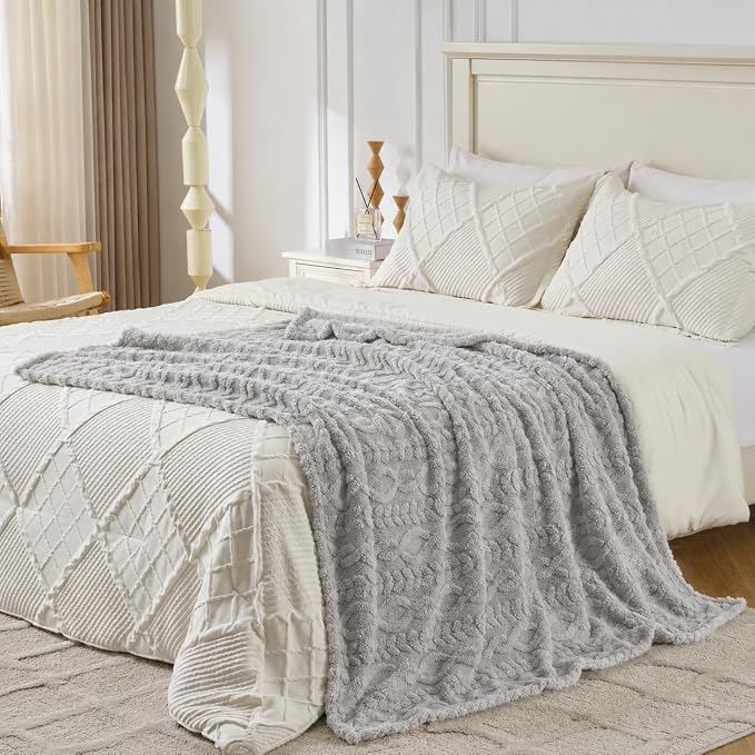 Grey Throw Blanket - Image 5