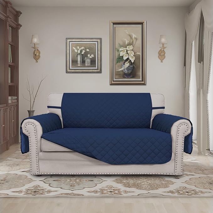 Easy-Going Reversible Couch Cover, 2 Cushion Sofa, Water Resistant Furniture Mat - Image 2