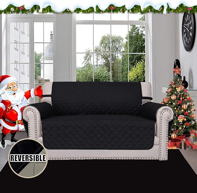Easy-Going Reversible Couch Cover, 2 Cushion Sofa, Water Resistant Furniture Mat - Image 2