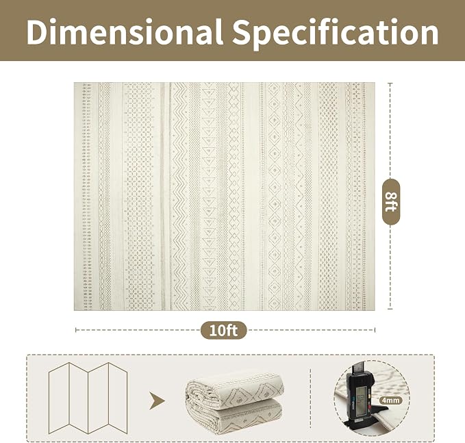 8x10 Moroccan Washable Area Rugs - Image 2