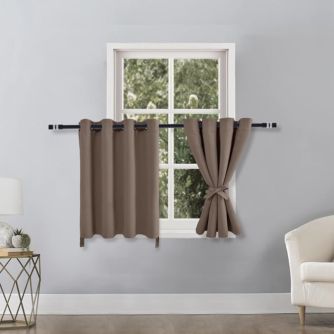 RV Blackout Curtains for Bedroom, 52 x 36 Inches Long, Cappuccino | Thermal - Image 7