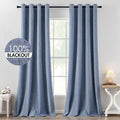 MIULEE 100% Blackout Linen Curtains by MIULEE