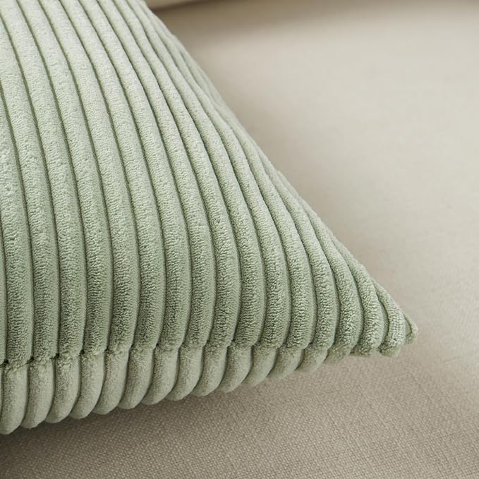 Fancy Homi 2 Packs Sage Green Lumbar Decorative Throw Pillow Covers 12x20 Inch - Image 5