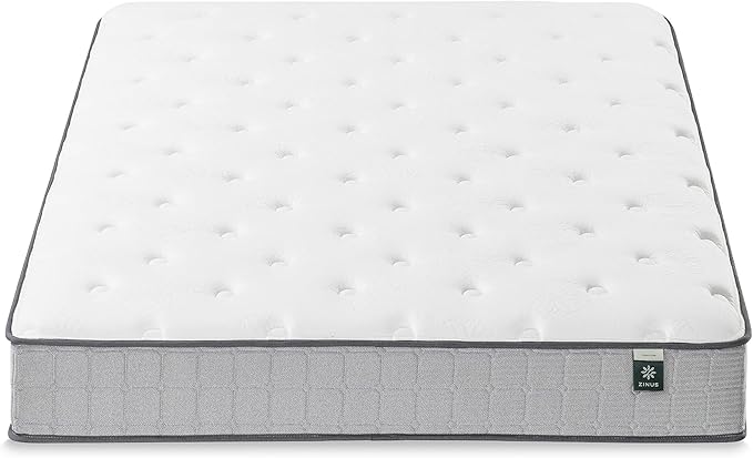 ZINUS 10 Inch Comfort Support Cooling Gel Hybrid Mattress, Twin, Tight Top Innerspring Mattress, Motion Isolating Pocket Springs, Mattress in A Box