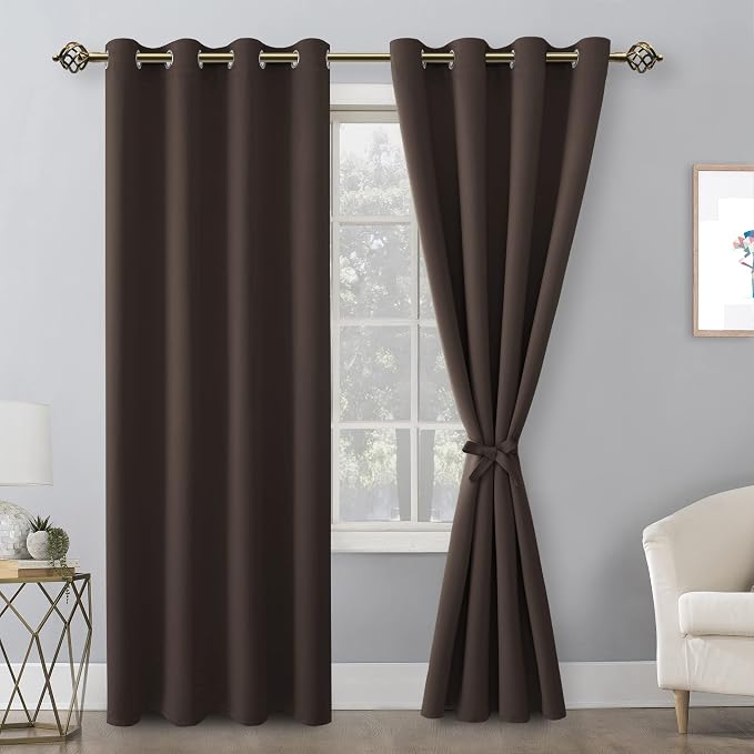 Blackout Curtains for Bedroom, 52 x 96 Inches Long, 2 Panels | Thermal - Image 8