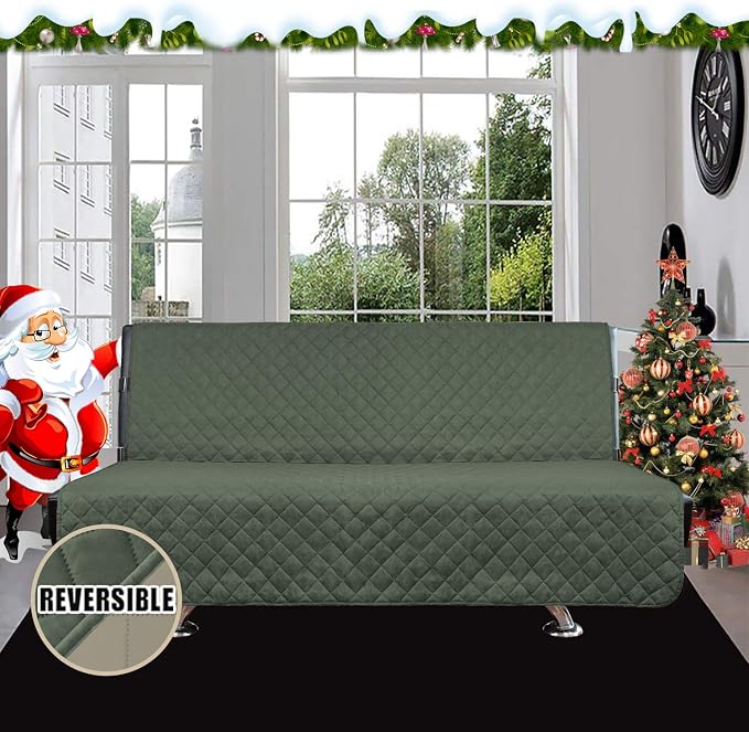 Easy-Going Reversible Couch Cover, Large Futon Sofa, Water Resistant Furniture - Image 2