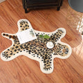 Leopard Print Rug Faux Fur Cowhide Skin Rug Animal Printed Area Rug Carpet by Seek4comfortable