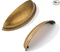 khtumeware 10 Pack 3-1/2" Drawer Pulls Antique Brass Cabinet Cup Pulls Kitchen Hardware Cabinet Handles Drawer Handles Knobs 3.5 inch Hole Center