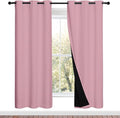 NICETOWN Crystal Pink Full Shade Curtain Panels, Pair of Energy Smart & Noise by NICETOWN