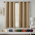 MIULEE Blackout Curtains for Bedroom 2 Panels 40 x 63 Inch Long Taupe Brown | by MIULEE