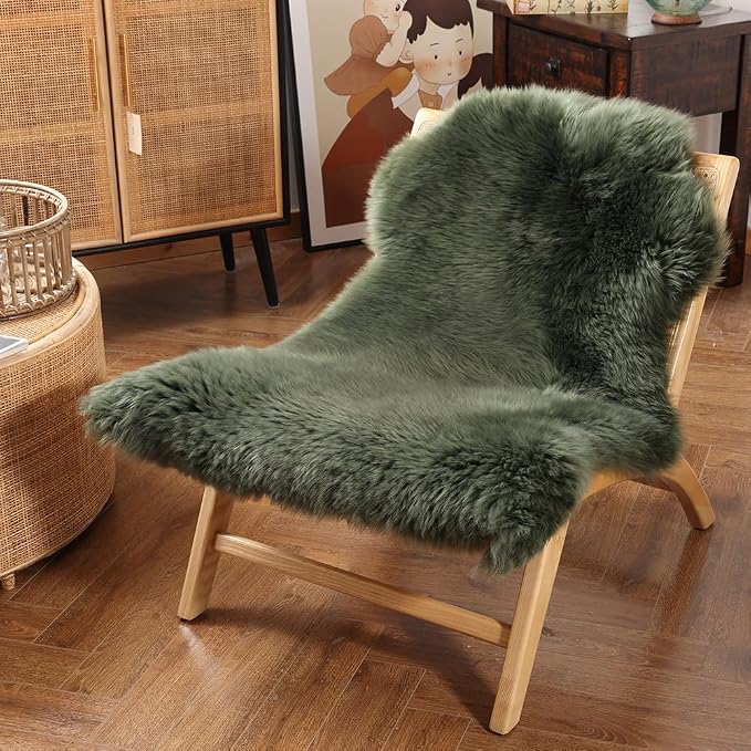 IRIWOOL Premium Genuine Fur Sheepskin Rug Real Australia Sheepskin Natural by IRIWOOL