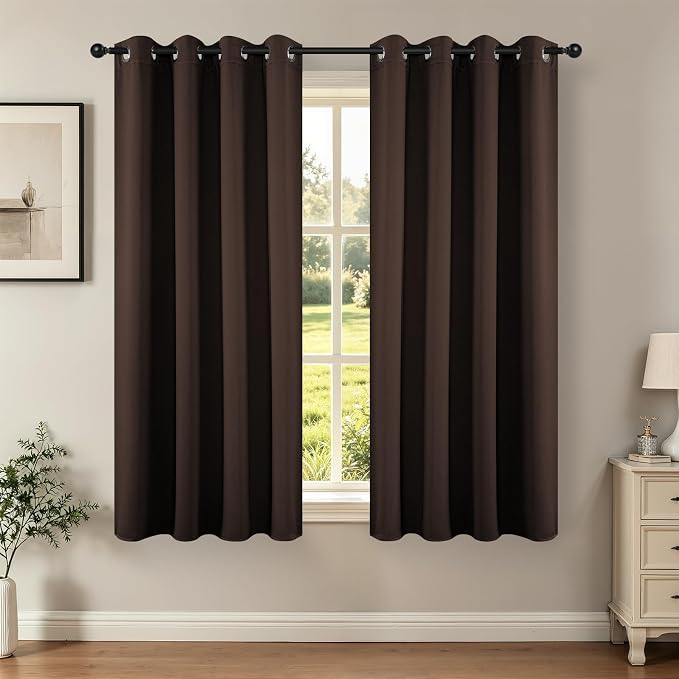 Joydeco Blackout Curtains 72 inches Long 2 Panels Set, Thermal Insulated Long by JOYDECO