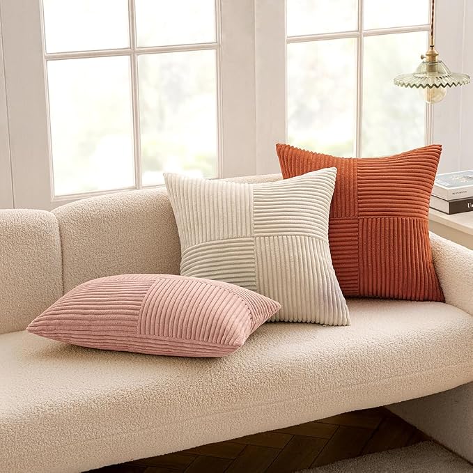 MIULEE Pink Decorative Lumbar Throw Pillow Covers 12x20 Inch 2 Pack | Boho - Image 5