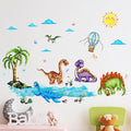 Jungle Animal Wall Stickers Forest Safari Wall Decals Kid Room Nursery Baby Bedroom Décor (Summer Marine Dinosaurs)