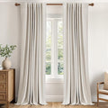 MIULEE 100% Blackout Linen Curtains by MIULEE