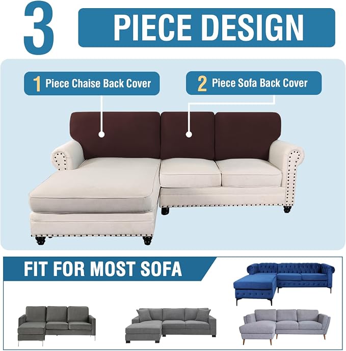 H.VERSAILTEX Backrest Cushion Covers Sectional Couch Back Cushion Covers - Image 8