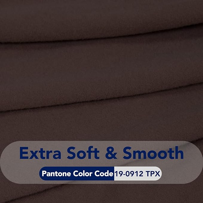 PureFit Stretch Oversized Couch Covers Fleece Sofa Slipcovers Chocolate | - Image 5