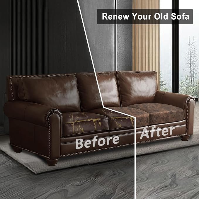 ANARACHON Leather Look Couch Cushion Covers Sofa Seat Slipcovers Sets Couches - Image 7