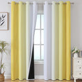 Yellow and Greyish White Ombre Blackout Curtains by ESTELARTEXTILER
